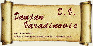 Damjan Varadinović vizit kartica